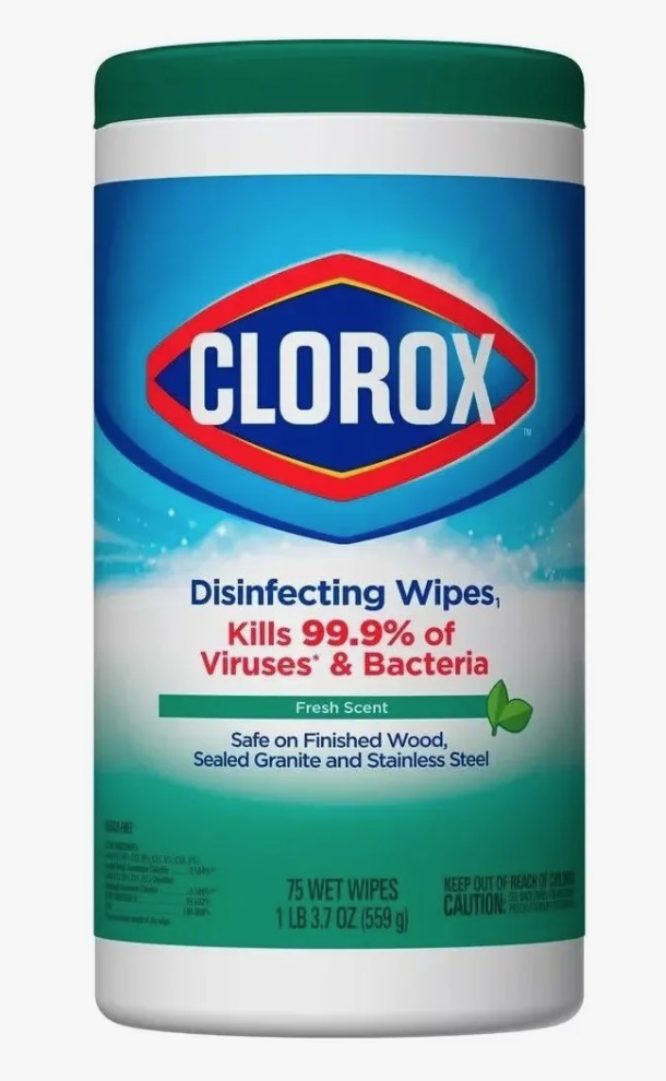 Toallitas desinfectantes Clorox, bote con 85